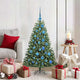 Vidaxl kunstmatige inklapbare kerstboom groen 120 cm pvc en metaal
