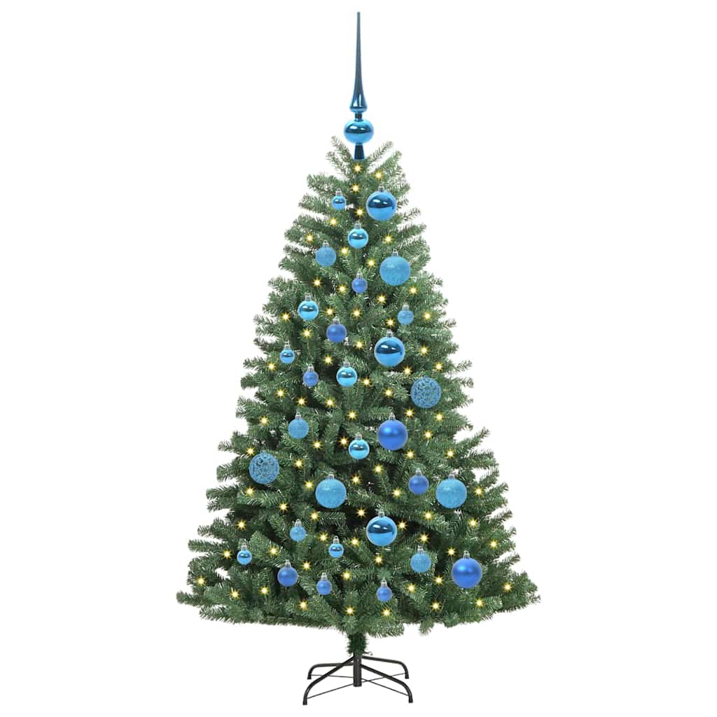 Vidaxl kunstmatige inklapbare kerstboom groen 120 cm pvc en metaal