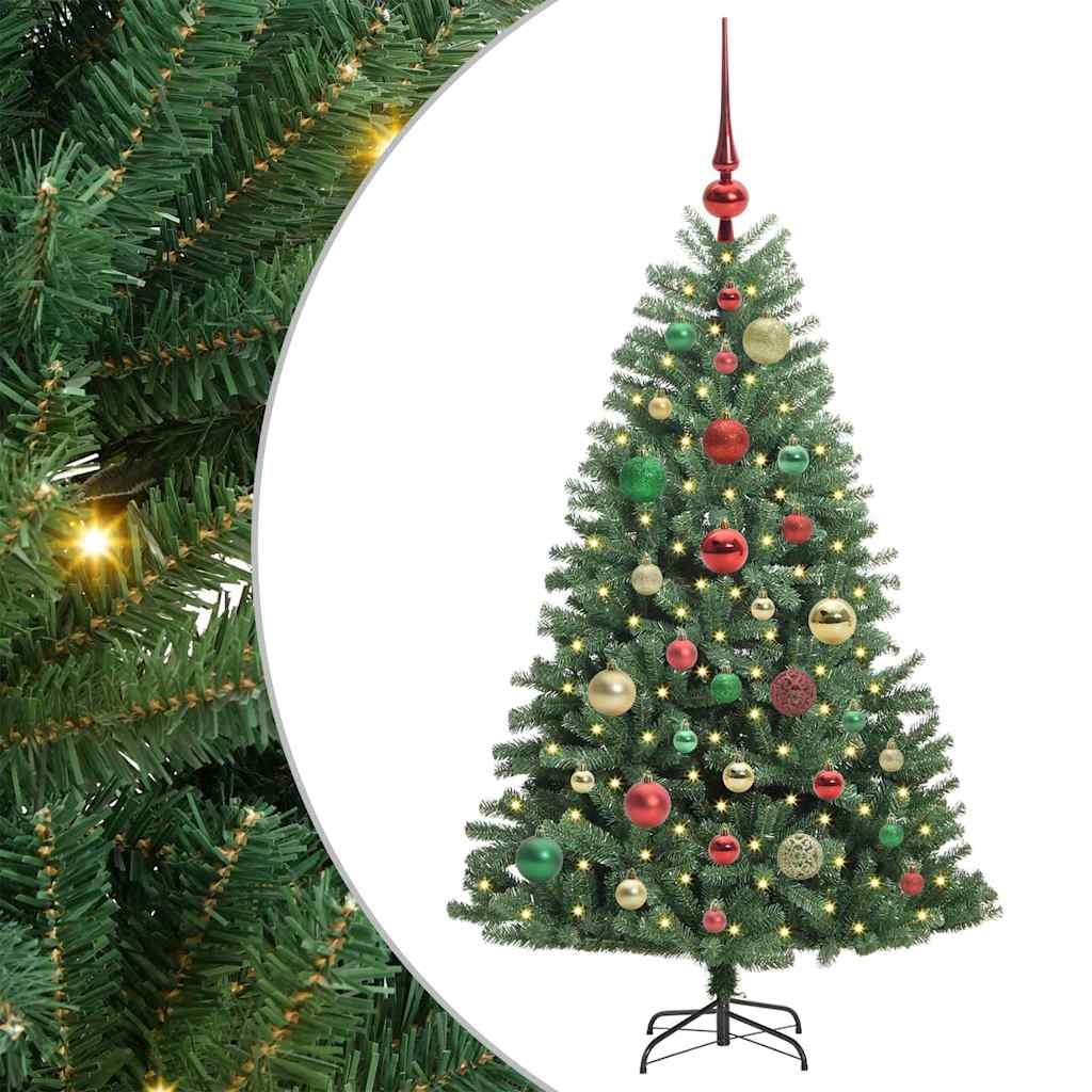Vidaxx árbol de Navidad artificial plegable verde 120 cm PVC y metal