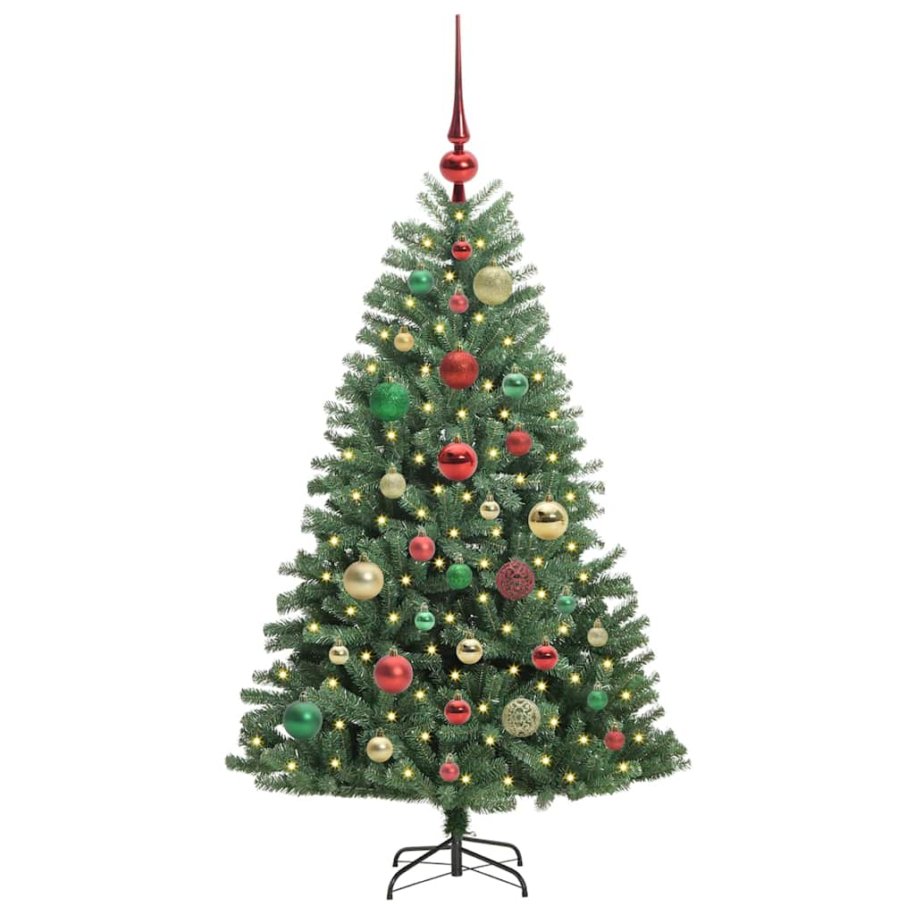 Vidaxl kunstmatige inklapbare kerstboom groen 120 cm pvc en metaal