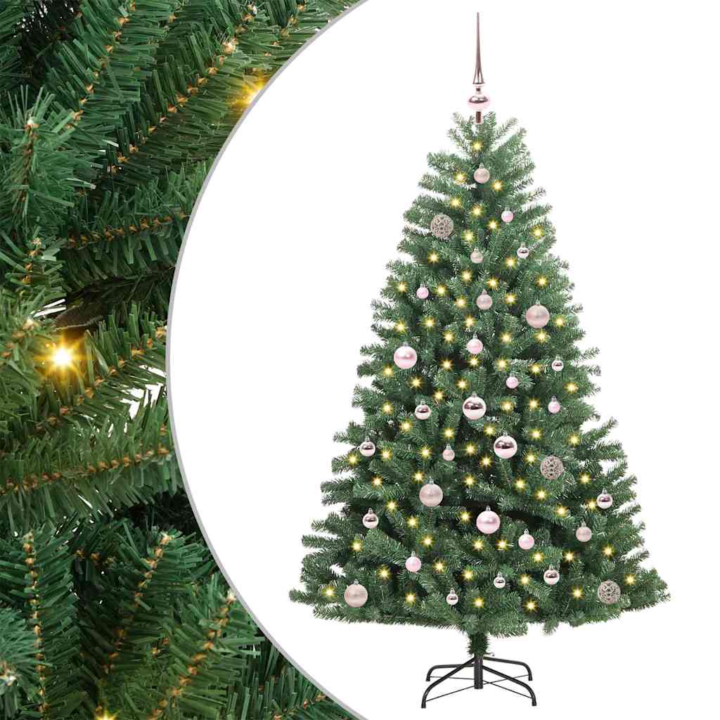 Vidaxl kunstmatige inklapbare kerstboom groen 150 cm pvc en metaal