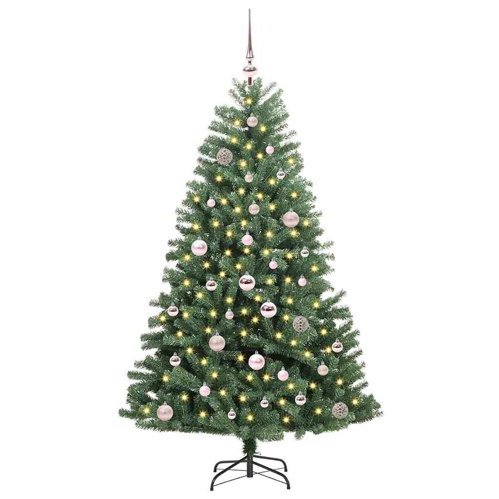 Vidaxl kunstmatige inklapbare kerstboom groen 150 cm pvc en metaal