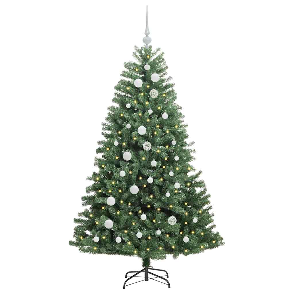 Vidaxl kunstmatige inklapbare kerstboom groen 150 cm pvc en metaal