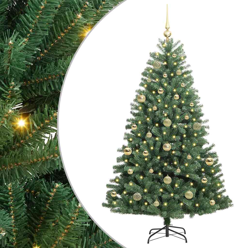 Vidaxx albero di Natale artificiale pieghevole verde 150 cm in PVC e metallo