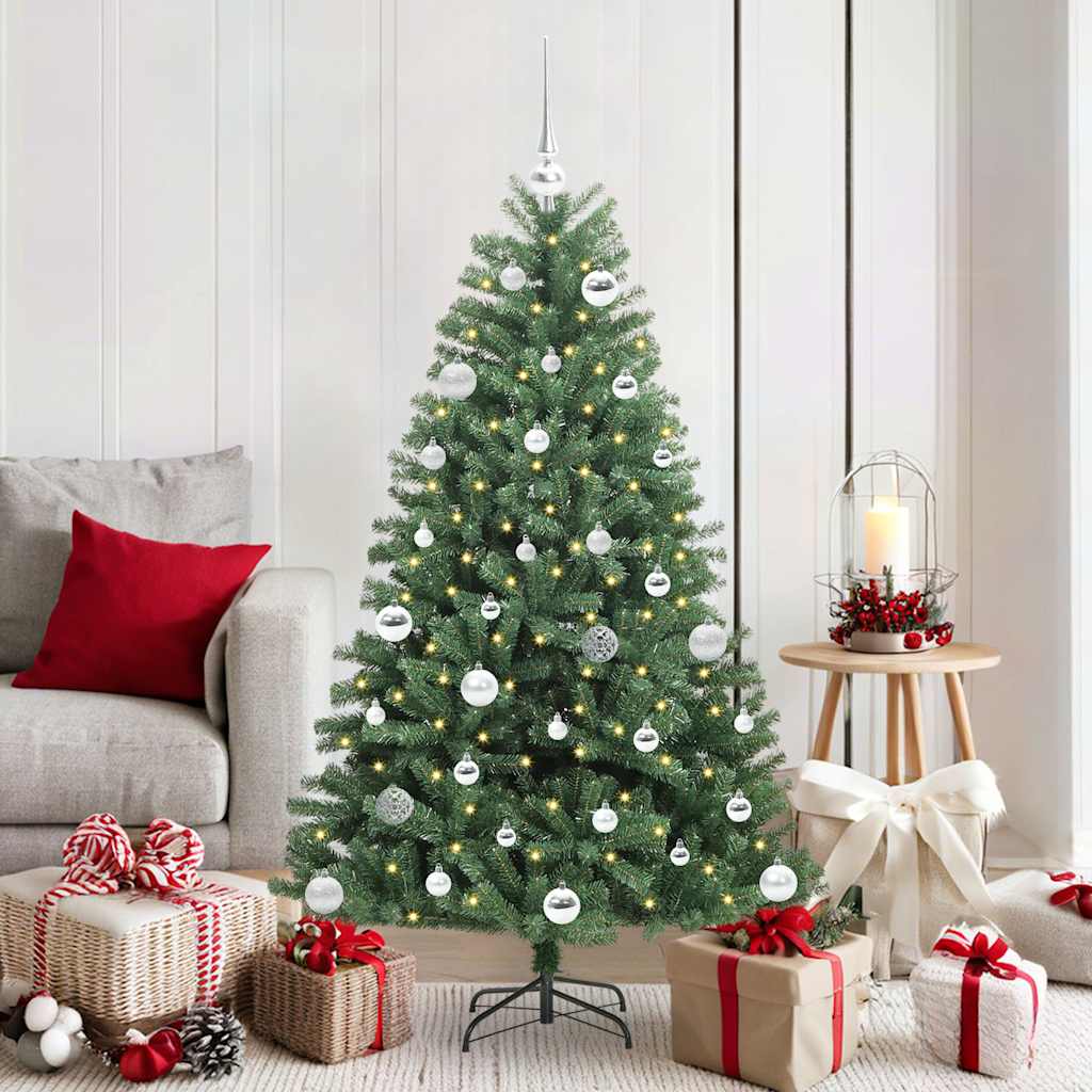 Vidaxx albero di Natale artificiale pieghevole verde 150 cm in PVC e metallo
