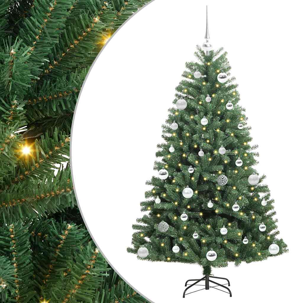 Vidaxx albero di Natale artificiale pieghevole verde 150 cm in PVC e metallo