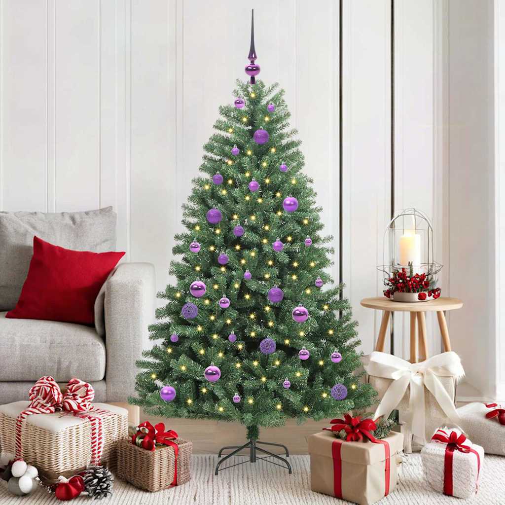 Vidaxl kunstmatige inklapbare kerstboom groen 150 cm pvc en metaal