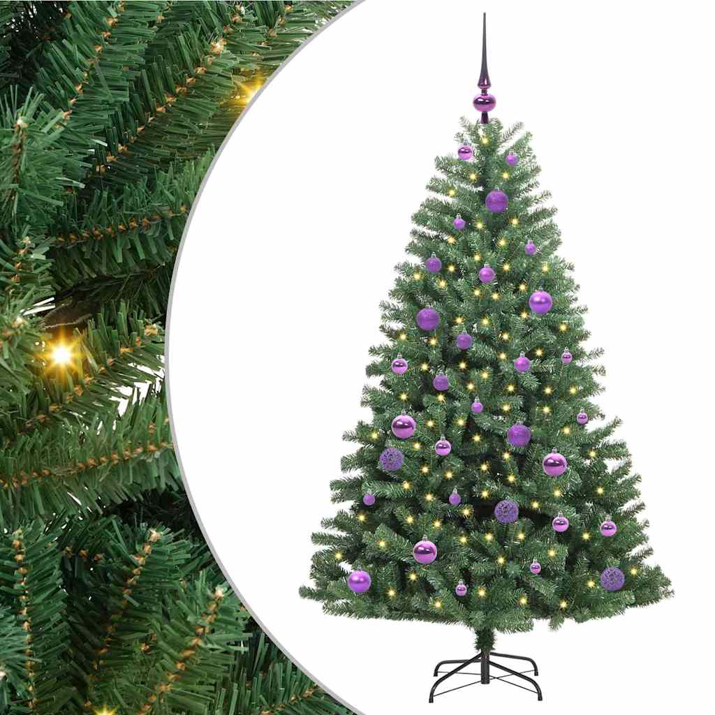 Vidaxx albero di Natale artificiale pieghevole verde 150 cm in PVC e metallo