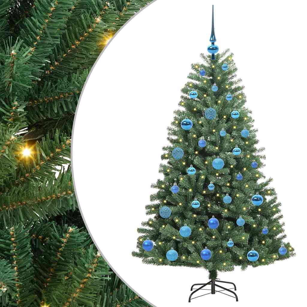 Vidaxl kunstmatige inklapbare kerstboom groen 150 cm pvc en metaal