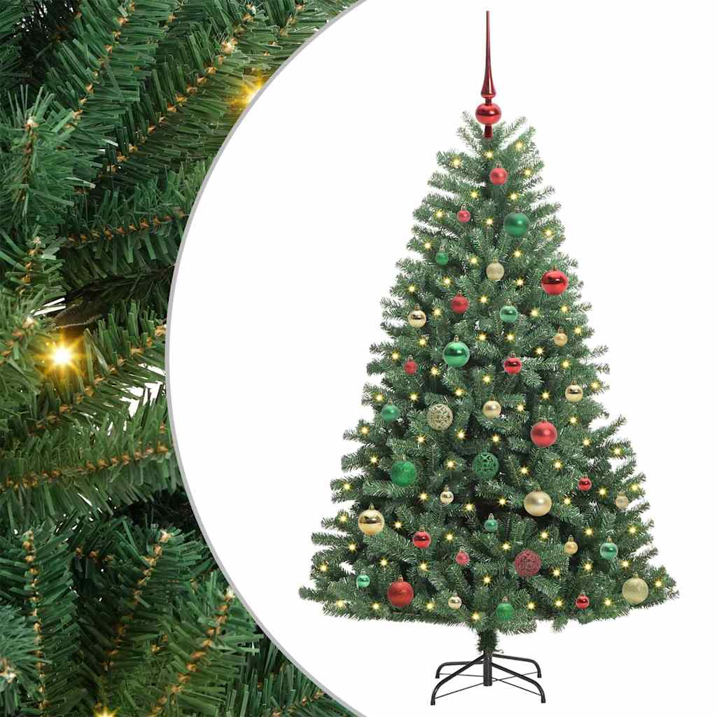 Vidaxl kunstmatige inklapbare kerstboom groen 150 cm pvc en metaal