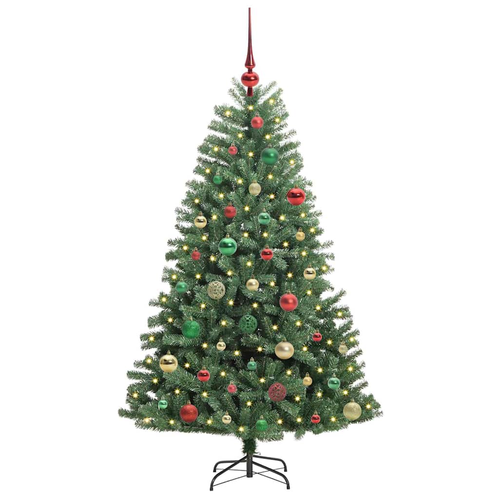 Vidaxx albero di Natale artificiale pieghevole verde 150 cm in PVC e metallo