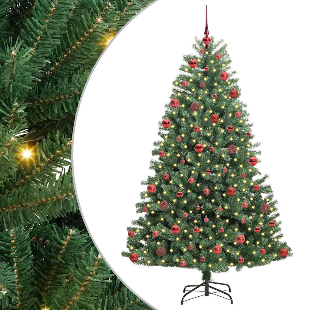Vidaxx albero di Natale artificiale pieghevole verde 180 cm in PVC e metallo