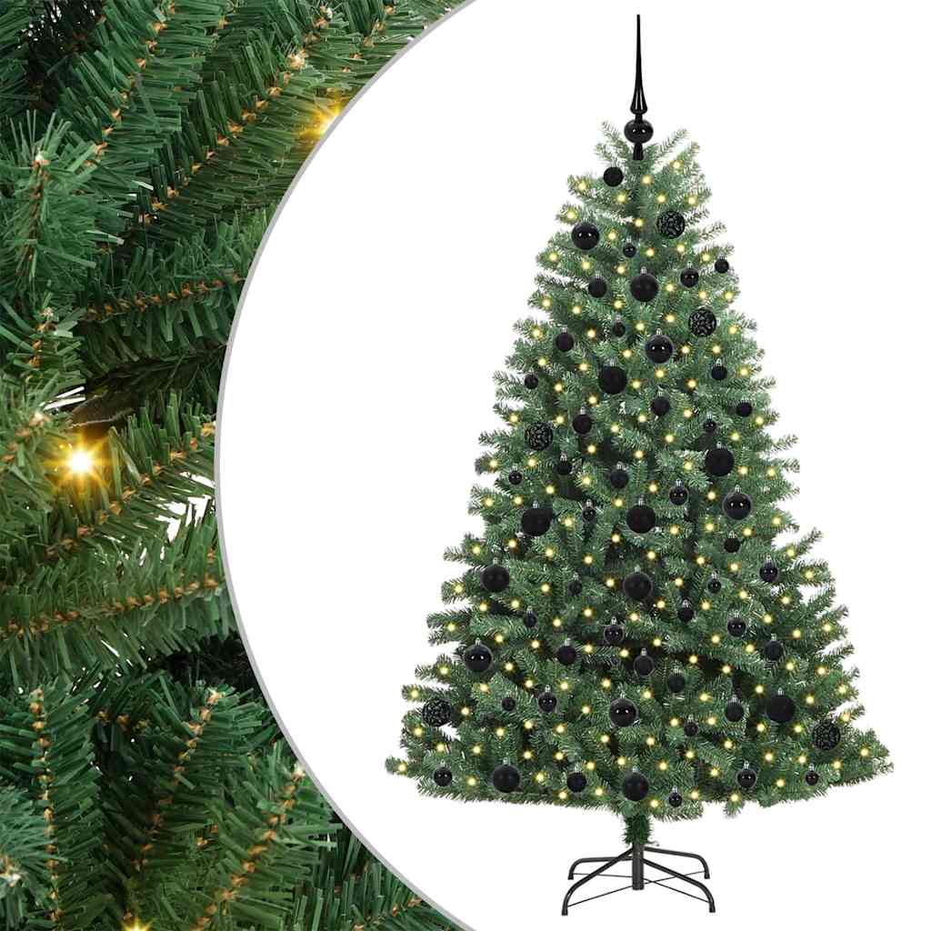 Vidaxx albero di Natale artificiale pieghevole verde 180 cm in PVC e metallo