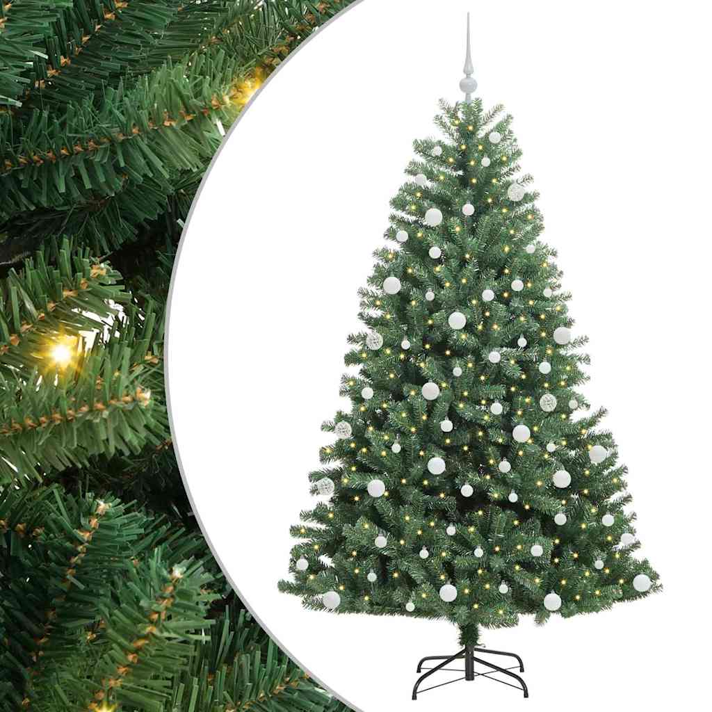 Vidaxx albero di Natale artificiale pieghevole verde 180 cm in PVC e metallo