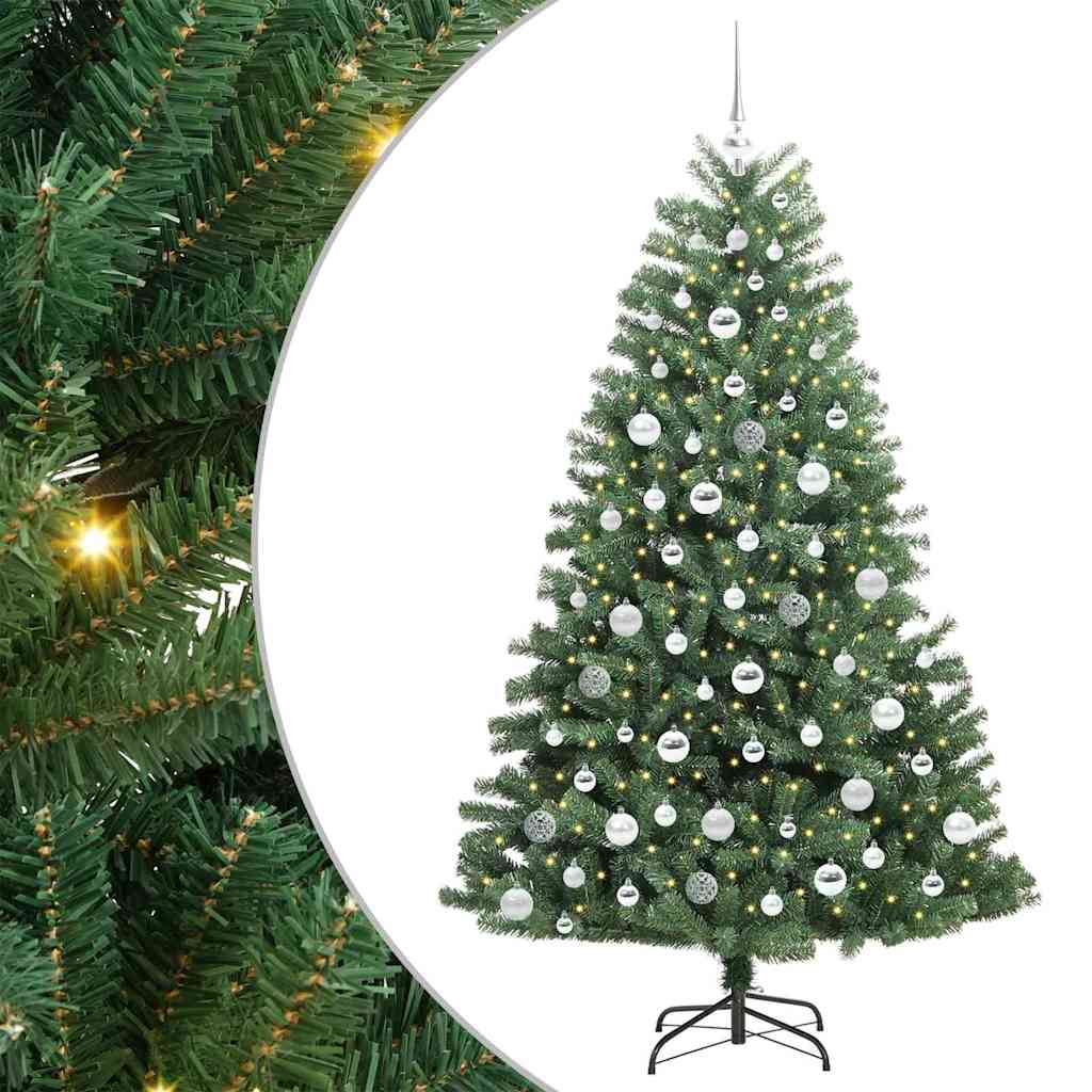 Vidaxx albero di Natale artificiale pieghevole verde 180 cm in PVC e metallo