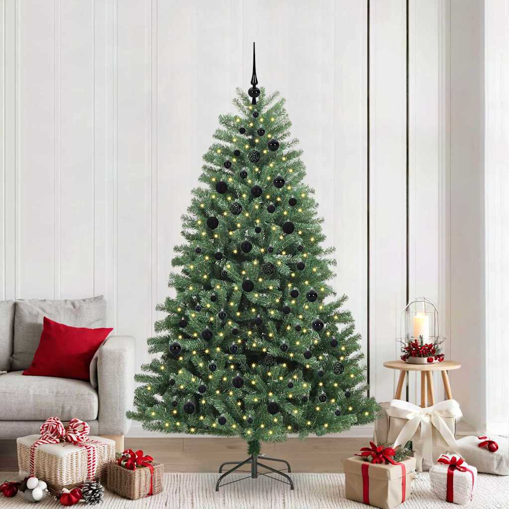 Vidaxx albero di Natale artificiale pieghevole verde 210 cm in PVC e metallo