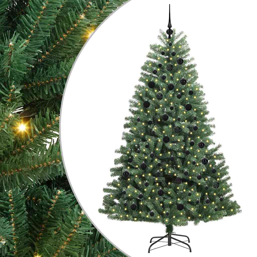 Vidaxx albero di Natale artificiale pieghevole verde 210 cm in PVC e metallo