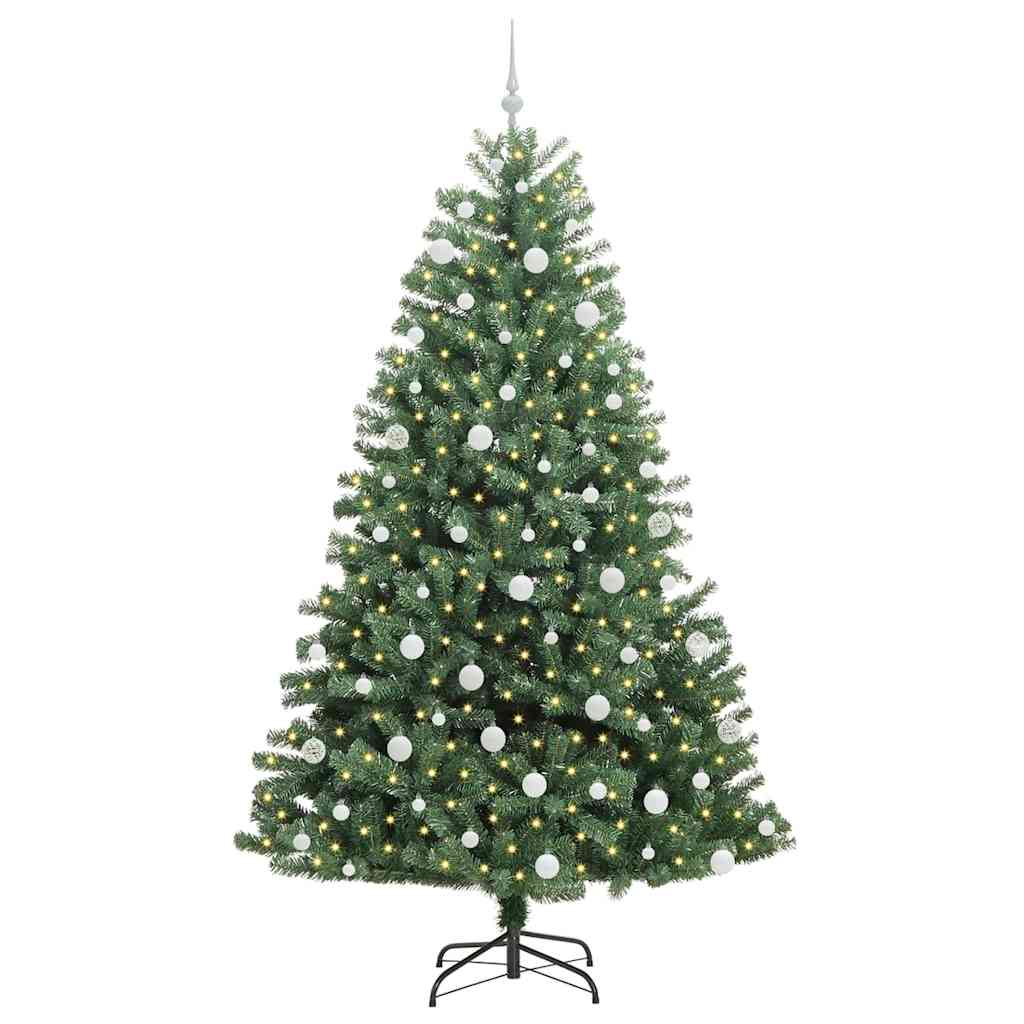 Vidaxx árbol de Navidad artificial plegable verde 210 cm PVC y metal