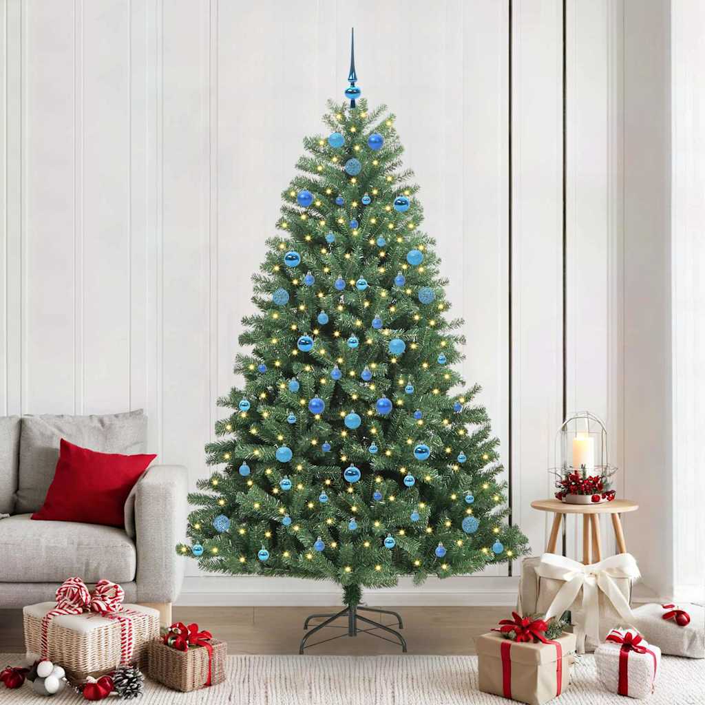 Vidaxx albero di Natale artificiale pieghevole verde 210 cm in PVC e metallo