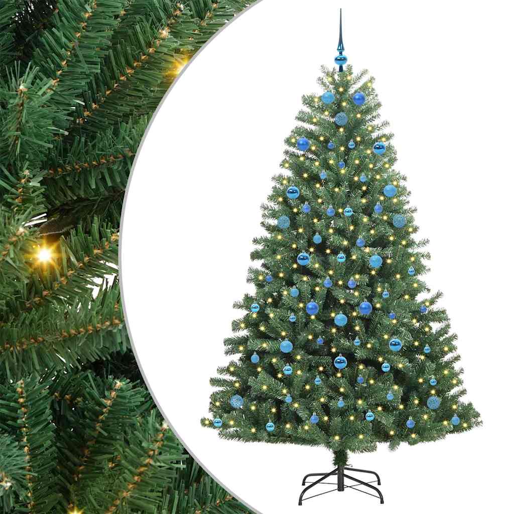 Vidaxx albero di Natale artificiale pieghevole verde 210 cm in PVC e metallo
