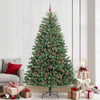 Vidaxl kunstmatige inklapbare kerstboom groen 240 cm pvc en metaal