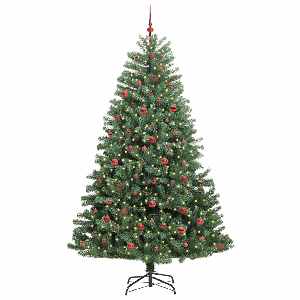 Vidaxl kunstmatige inklapbare kerstboom groen 240 cm pvc en metaal