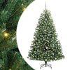 Vidaxl kunstmatige inklapbare kerstboom groen 240 cm pvc en metaal
