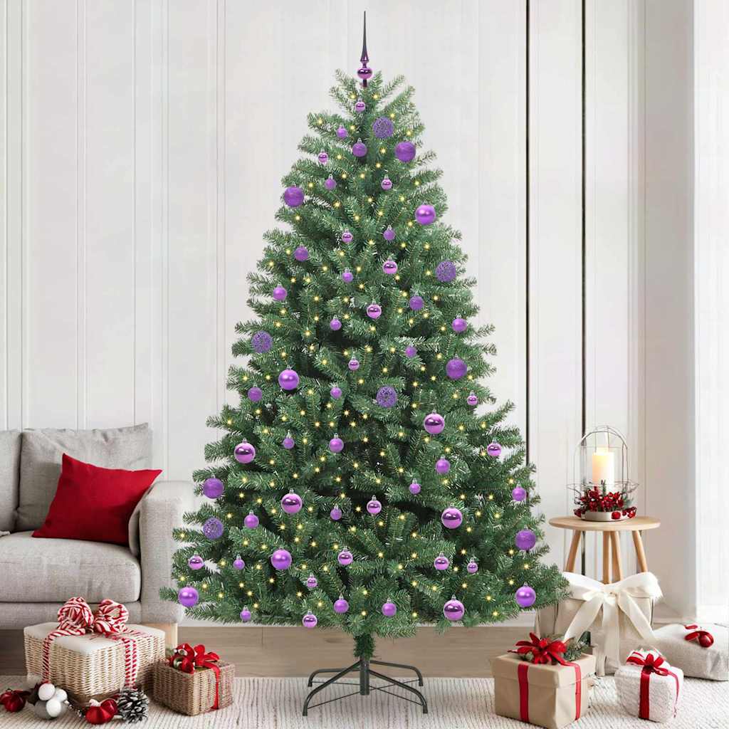 Vidaxx árbol de Navidad artificial plegable verde 240 cm PVC y metal