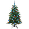 Vidaxl kunstkerstboom groen 150 cm pvc en metaal en plastic