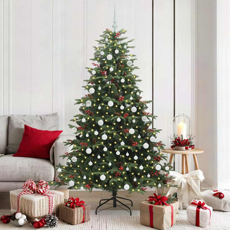 Vidaxl kunstkerstboom groen 180 cm pvc en metaal en plastic