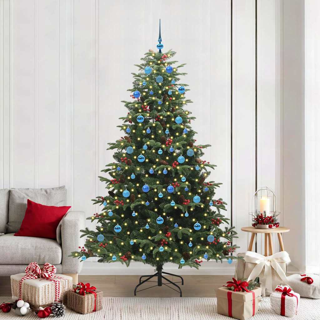 Vidaxx albero di Natale artificiale verde 210 cm PVC e metallo e plastica