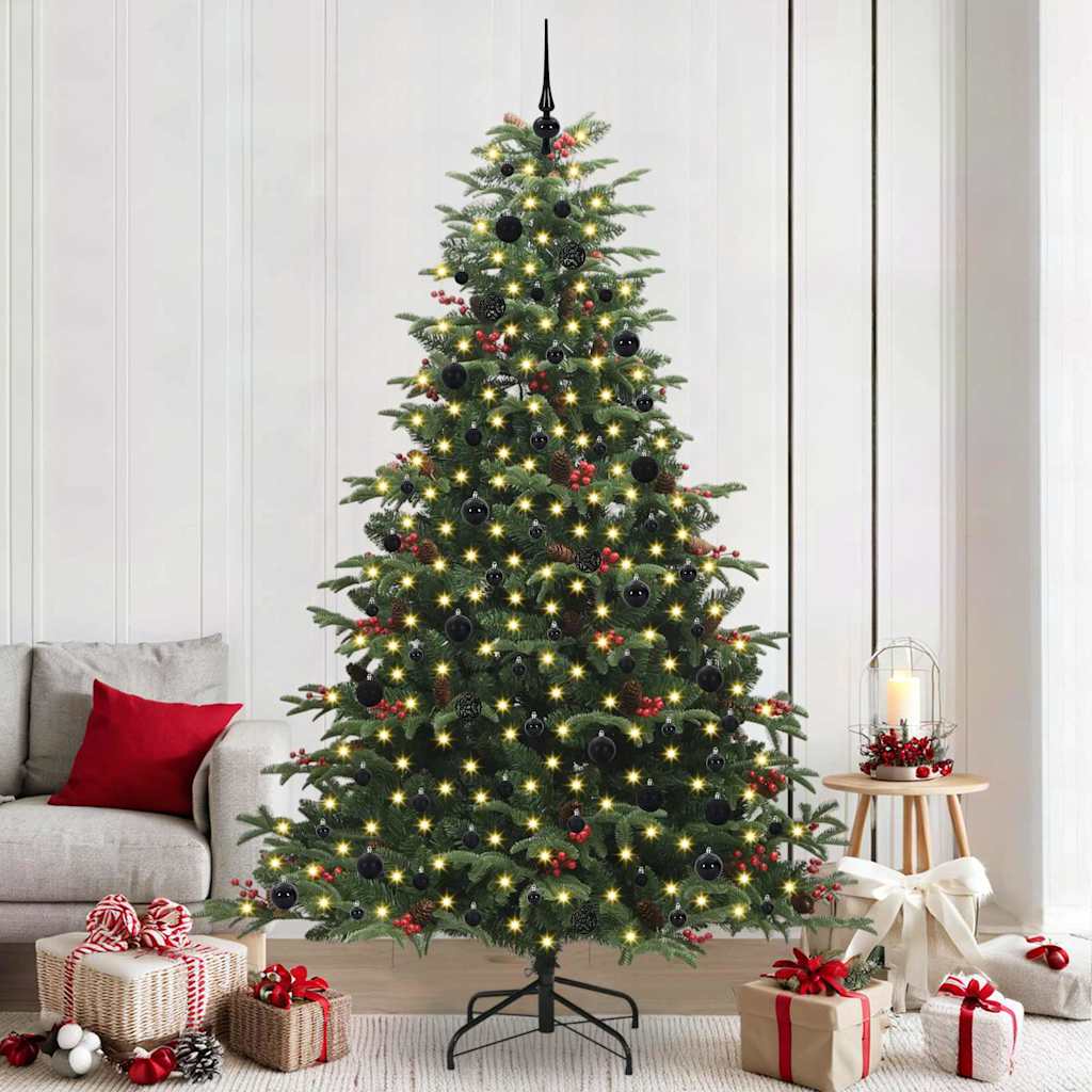 Vidaxx albero di Natale artificiale verde 240 cm PVC e metallo e plastica