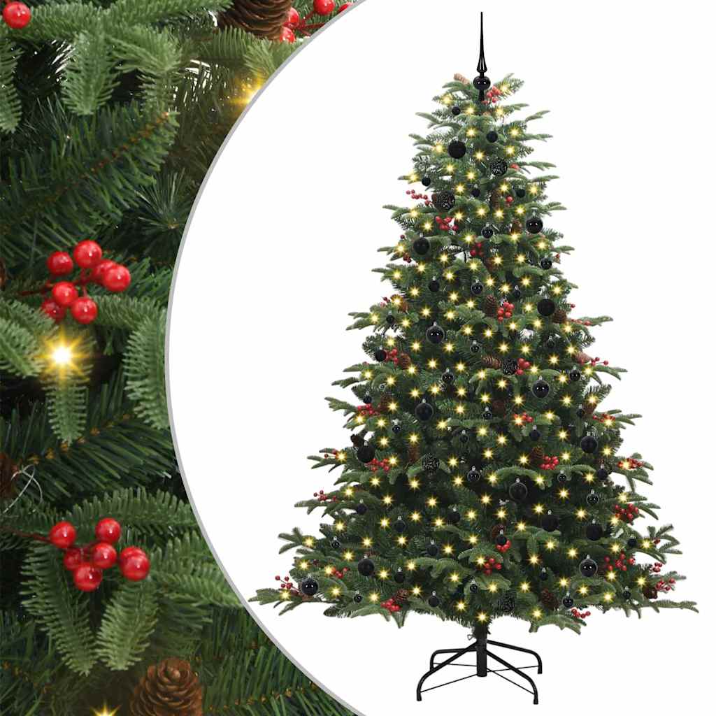 Vidaxx albero di Natale artificiale verde 240 cm PVC e metallo e plastica