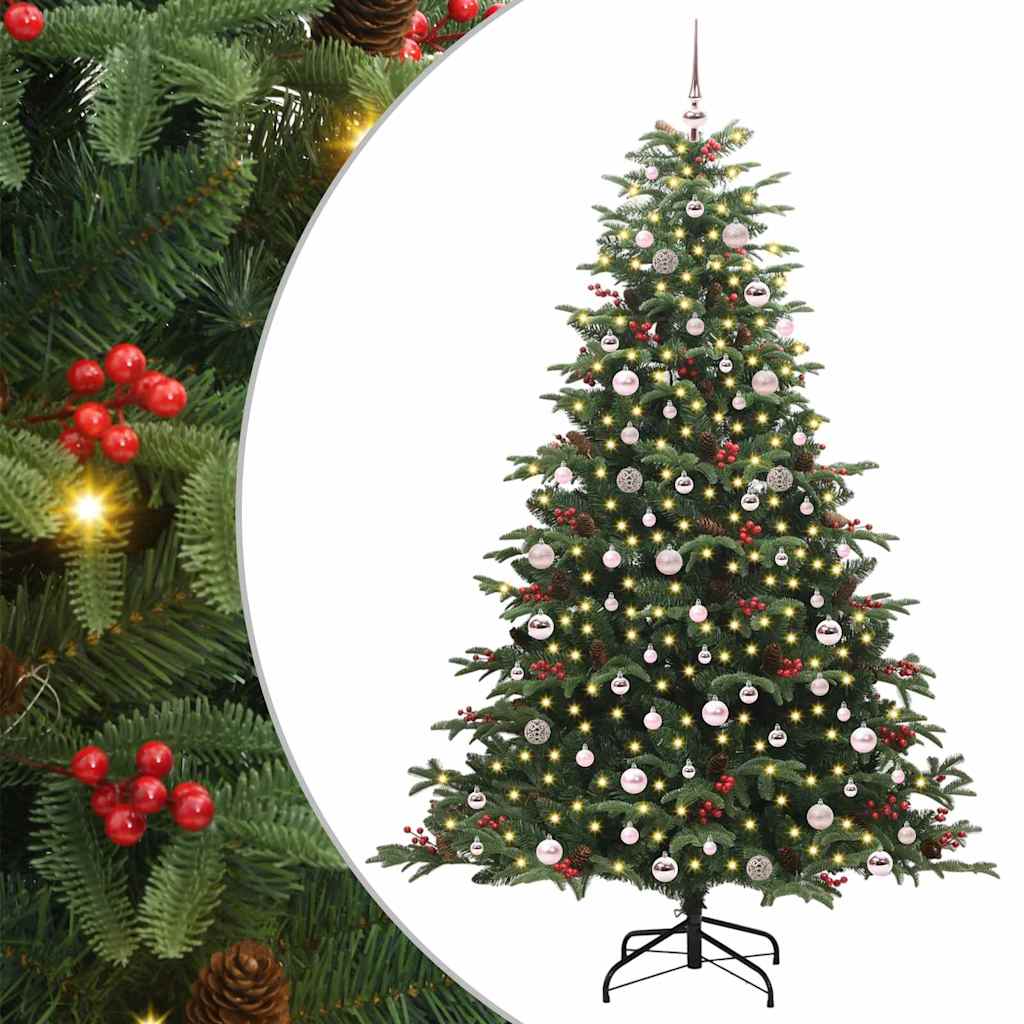 Vidaxx albero di Natale artificiale verde 240 cm PVC e metallo e plastica