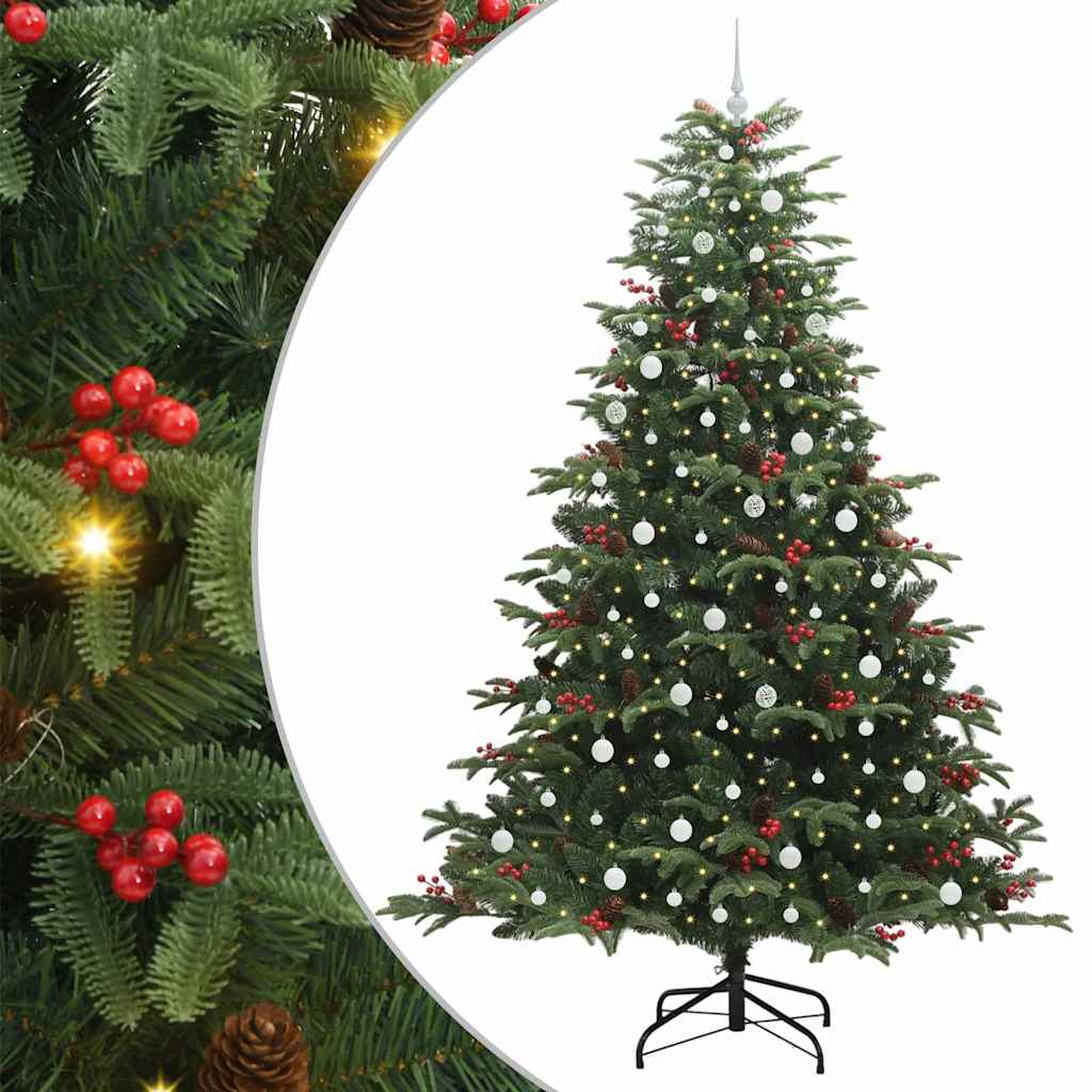 Vidaxx albero di Natale artificiale verde 240 cm PVC e metallo e plastica