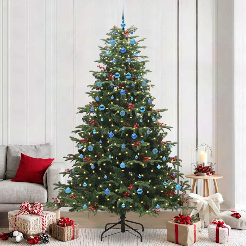 Vidaxx albero di Natale artificiale verde 240 cm PVC e metallo e plastica