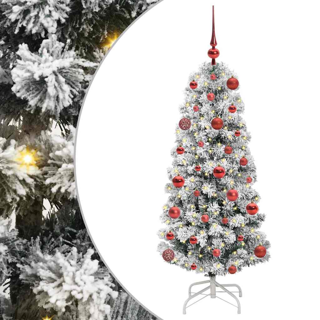 Vidaxx albero di Natale pieghevole artificiale verde e bianco 120 cm
