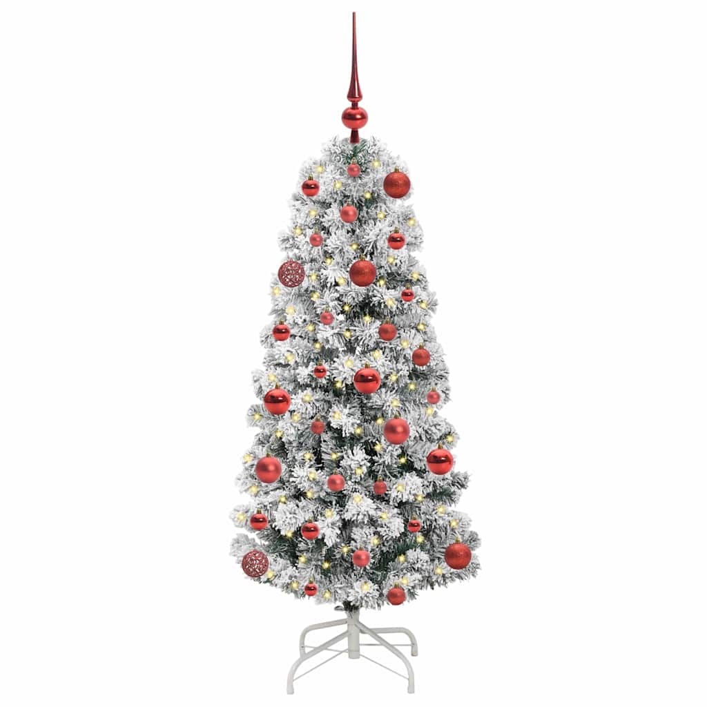 Vidaxx albero di Natale pieghevole artificiale verde e bianco 120 cm
