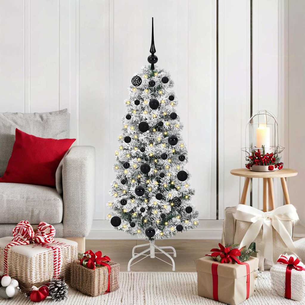 Vidaxx árbol de Navidad artificial plegable verde y blanco 120 cm