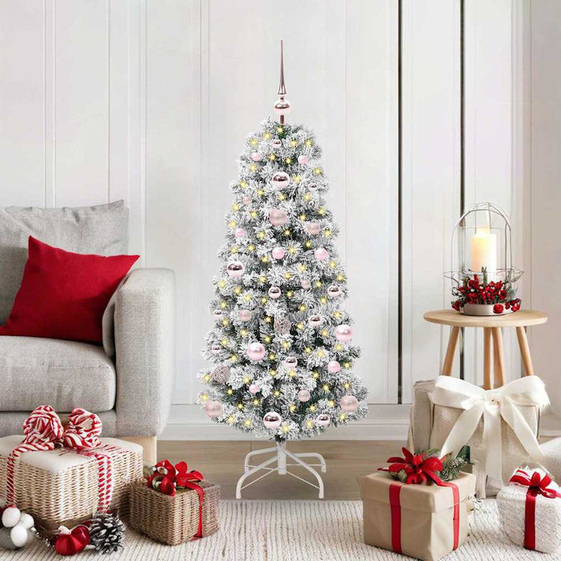 Vidaxx árbol de Navidad artificial plegable verde y blanco 120 cm