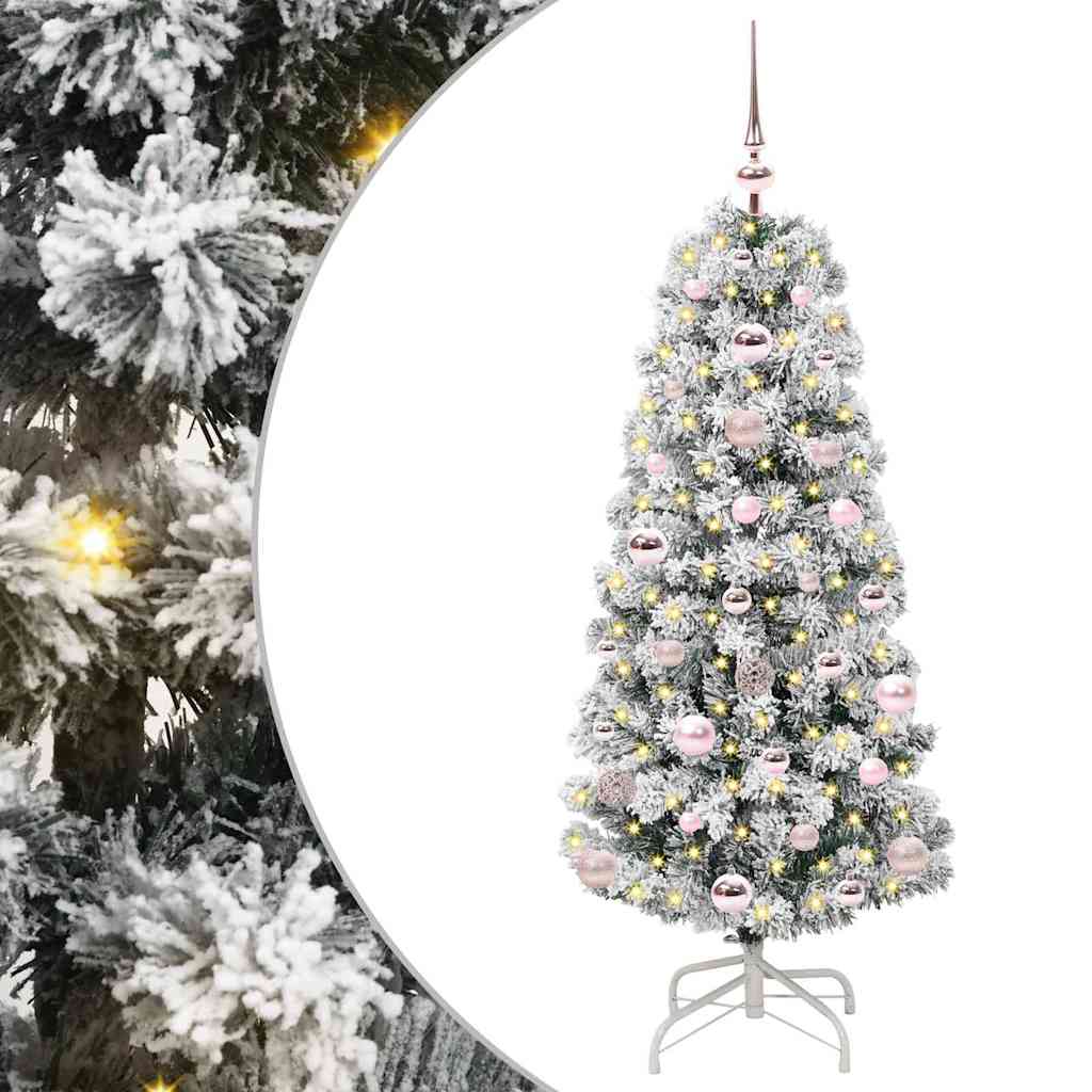 Vidaxx árbol de Navidad artificial plegable verde y blanco 120 cm