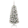 Vidaxl kunstmatige inklapbare kerstboom groen en wit 120 cm