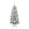 Vidaxl kunstmatige inklapbare kerstboom groen en wit 120 cm