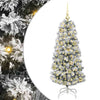 Vidaxx albero di Natale pieghevole artificiale verde e bianco 120 cm