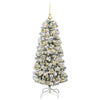 Vidaxx albero di Natale pieghevole artificiale verde e bianco 120 cm