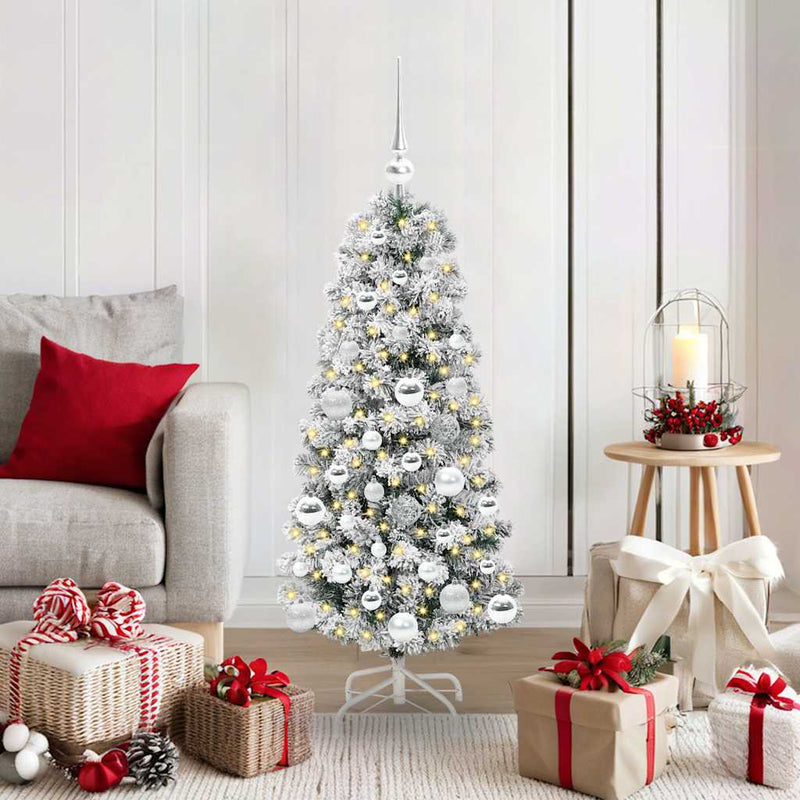 Vidaxx árbol de Navidad artificial plegable verde y blanco 120 cm