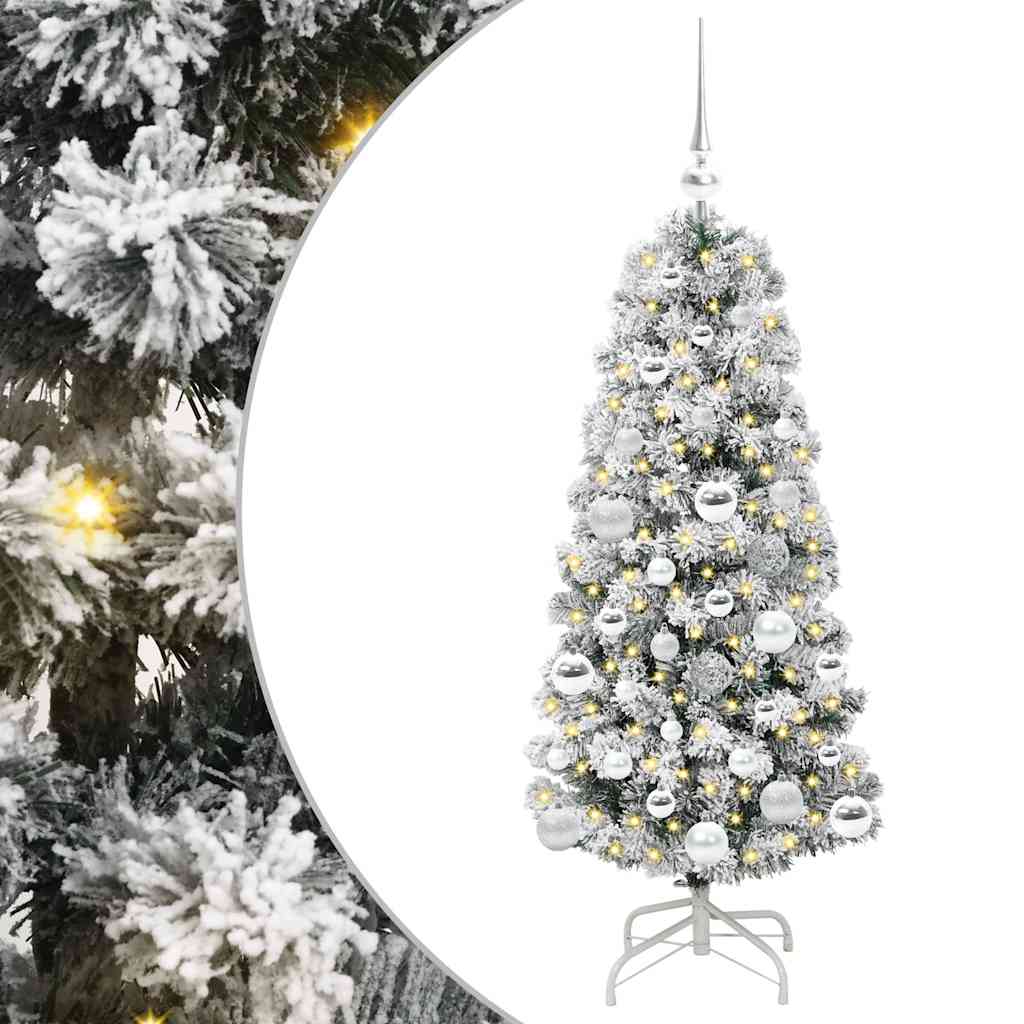 Vidaxx albero di Natale pieghevole artificiale verde e bianco 120 cm