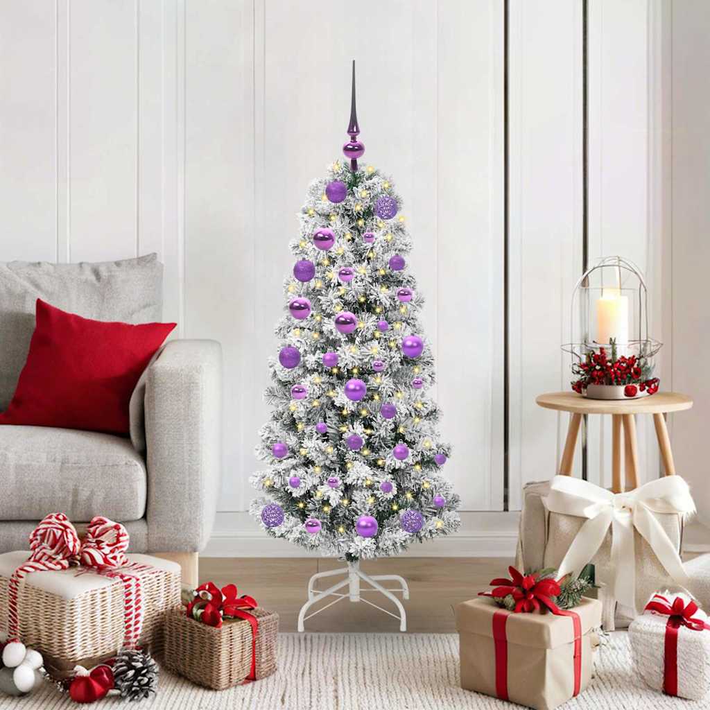Vidaxx albero di Natale pieghevole artificiale verde e bianco 120 cm