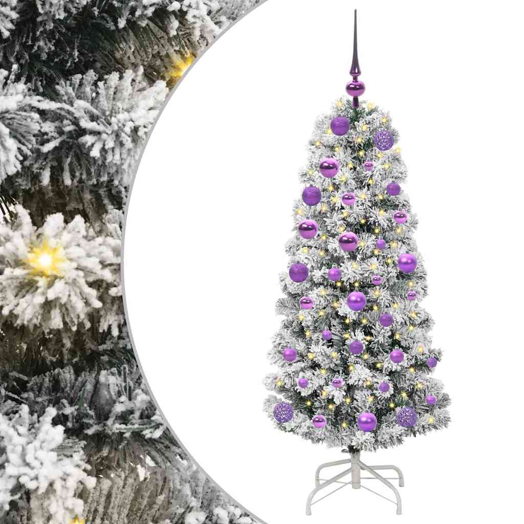 Vidaxx albero di Natale pieghevole artificiale verde e bianco 120 cm