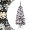 Vidaxl kunstmatige inklapbare kerstboom groen en wit 120 cm
